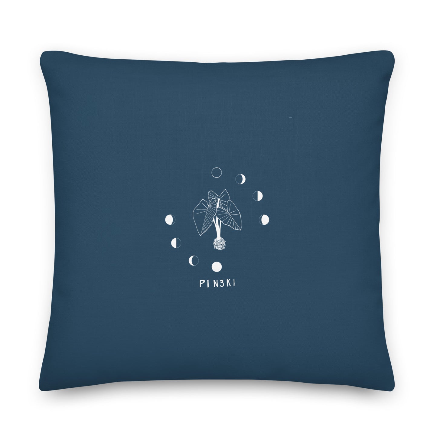 Navy Lei Drape Premium Pillow