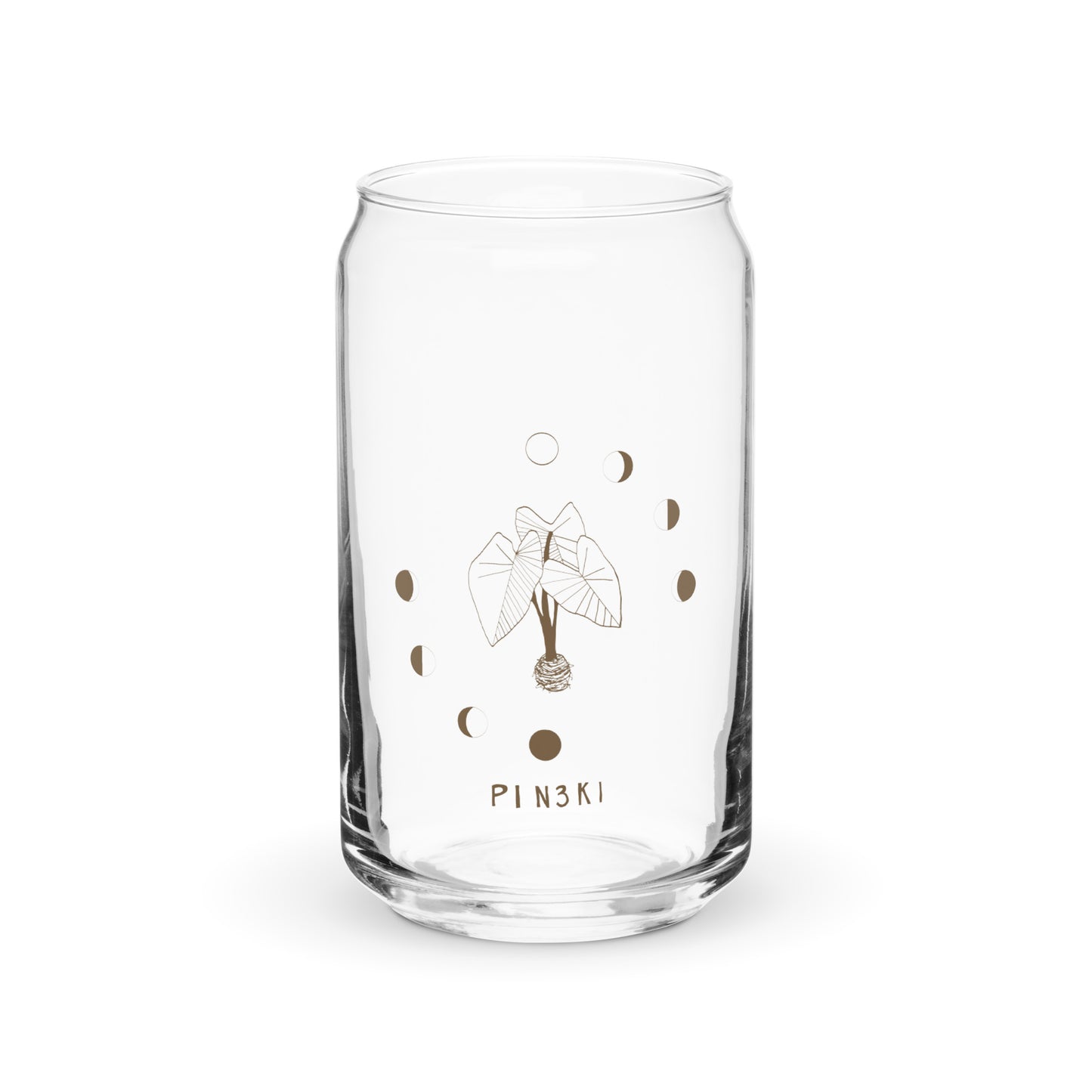 Pineki Logo - Can-Shaped Glass