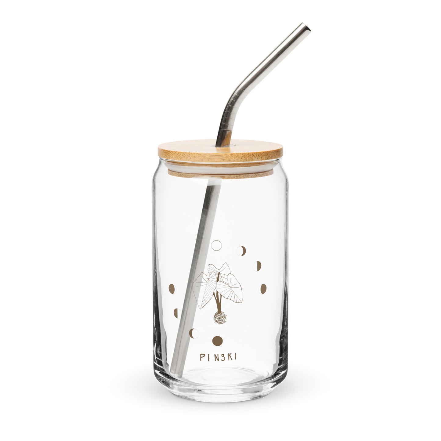 Pineki Logo - Can-Shaped Glass