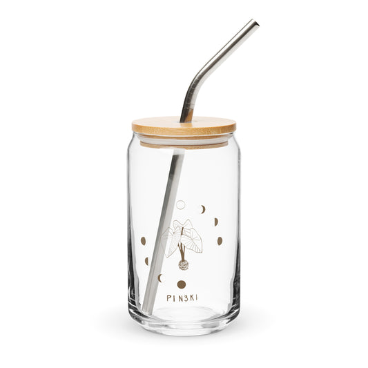 Pineki Logo - Can-Shaped Glass