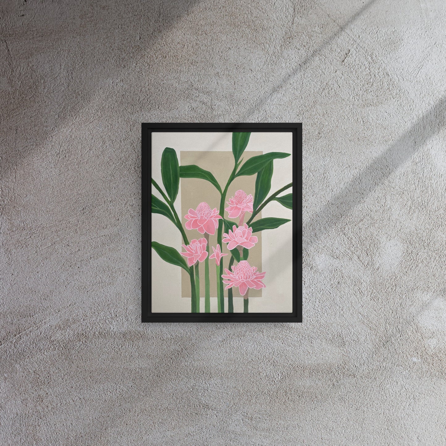 Pink Ginger Framed canvas