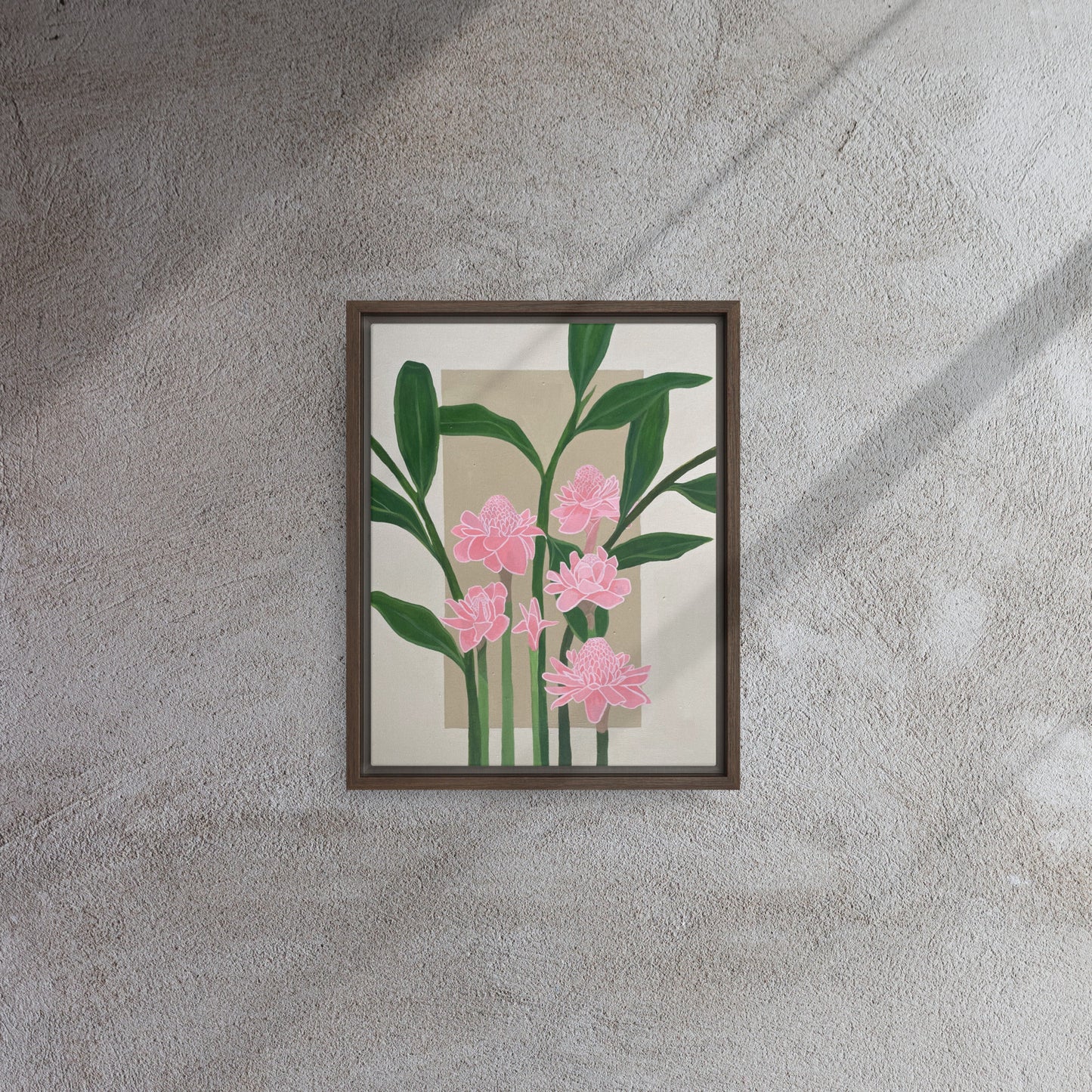 Pink Ginger Framed canvas