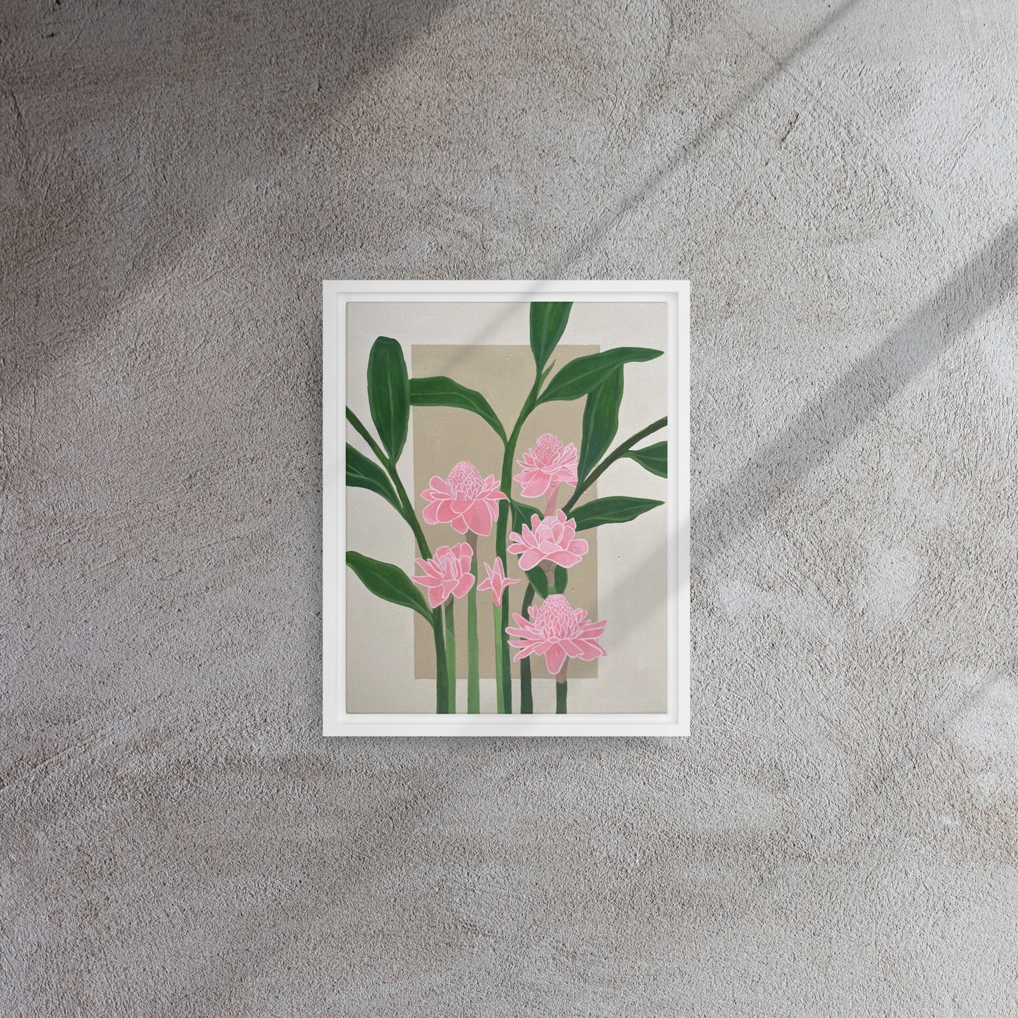 Pink Ginger Framed canvas